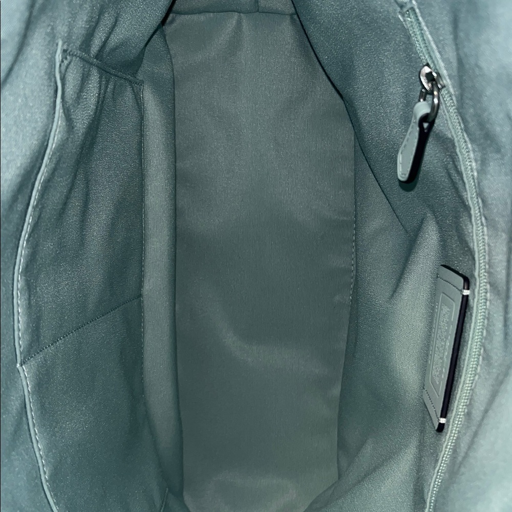 Coach Light Teal  Leather Tote - Picture 7 of 8